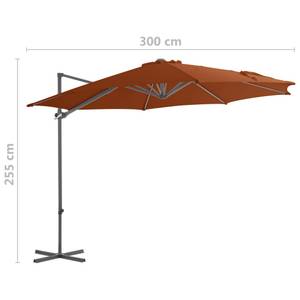 Parasol en porte-à-faux Brun rouge