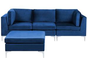 Canapé avec pouf EVJA Bleu - Bleu marine - 235 x 85 cm