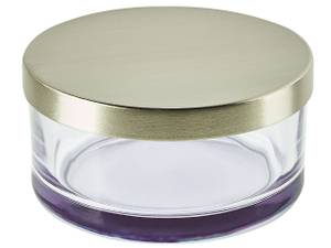 Badezimmer-Zubehör TELMA 4-tlg Violett - Silber - Glas - 15 x 12 x 11 cm