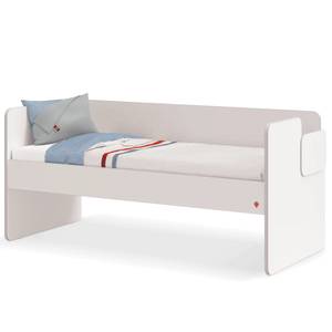 Lit Studio Blanc - Bois manufacturé - 96 x 96 x 207 cm