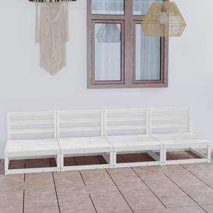 Gartensofa (4-teilig) 3009883-1 Weiß