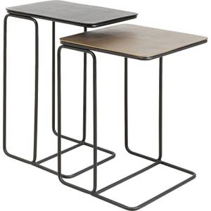 Tables d'appoint Diego (lot de 2) Noir - Métal - 46 x 62 x 31 cm