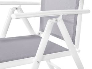 Chaise de jardin CATANIA Gris - Gris lumineux - Blanc