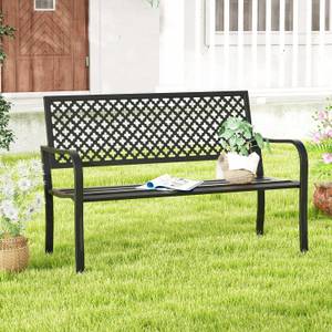 Gartenbank ZB33089 Schwarz - Metall - 62 x 86 x 127 cm