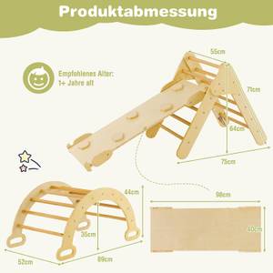 Klettergerüst mit doppelseitigen Rampe Holz