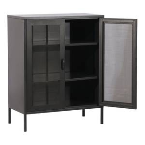 Buffet métallique Falköping Noir - Métal - 80 x 102 x 40 cm