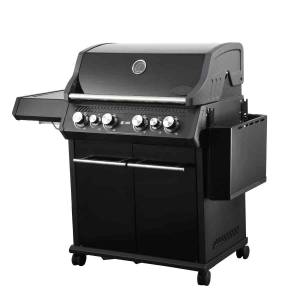 Gasgrill S-418 All Black inkl. Drehspieß Schwarz - Metall - 153 x 119 x 64 cm