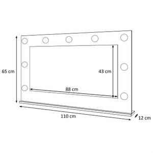 Spiegel MADA LED Weiß - Glas - 8 x 67 x 110 cm