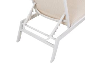 Chaise longue CATANIA Beige - Blanc