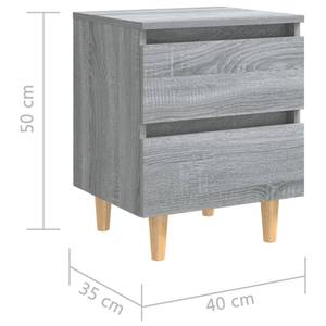 Table de chevet 3008737-2 (lot de 2) Gris lumineux - Nombre de pièces dans le lot : 2