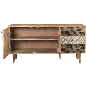 Buffet Tali Marron - Bois massif - 140 x 70 x 45 cm