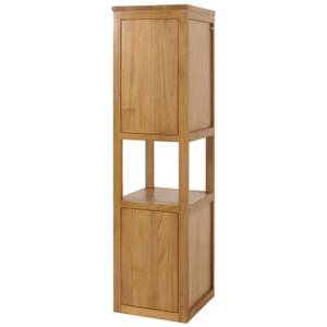 Teak-Hochschrank M71 Braun - Holzart/Dekor - Holz teilmassiv - 41 x 141 x 36 cm