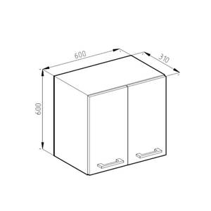 Hängeschrank R-Line 60cm Weiß