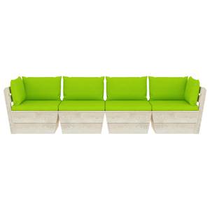 Canapé palette (lot de 4) 3016490-3 Vert - Vert clair