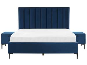 Schlafzimmer Set SEZANNE Schwarz - Blau - Marineblau - Breite: 190 cm