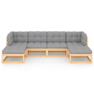 Garten-Lounge-Set (6-teilig) 3009734-2 Braun - Massivholz - Holzart/Dekor - 70 x 30 x 70 cm