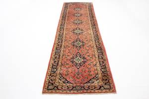 Keshan - 392x102cm Orange - Naturfaser - 102 x 1 x 392 cm