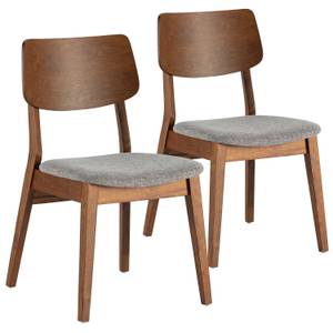 Pack de 2 chaises Susi Imitation noyer