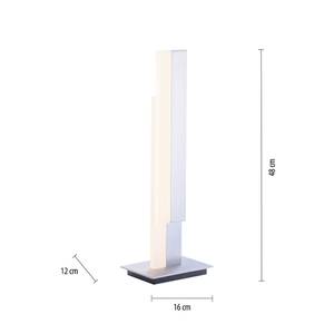 LED Tischleuchte Q-Tower Smart Home Silber - Metall - 16 x 48 x 16 cm