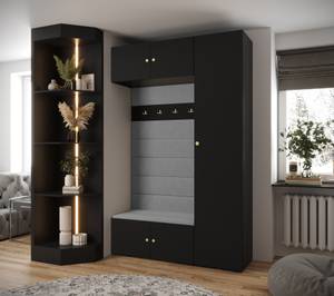 Garderobe Inova 2 Z19 Schwarz - Gold - Grau - Gold