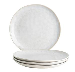 Speiseteller Frozen (4er Set) Weiß - Keramik - 28 x 1 x 28 cm