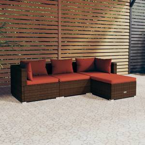 Garten-Lounge-Set (4-teilig) 3013632-7 Braun - Rot - Rotbraun - Höhe: 30 cm