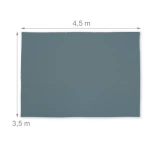 Voile d'ombrage rectangulaire gris 450 x 350 cm