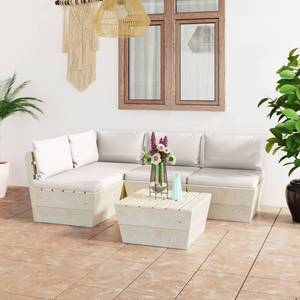 Gartensitzgruppe K146(5-tlg) Beige - Massivholz - 65 x 60 x 60 cm