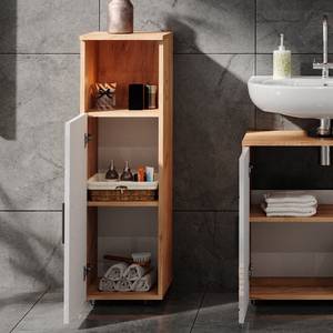 Midischrank Irma 40510 Braun - Weiß - Holzwerkstoff - 30 x 95 x 30 cm