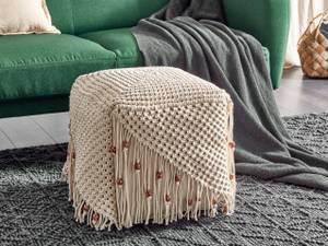 Pouf DANDAI Beige - Naturfaser - 40 x 40 x 40 cm