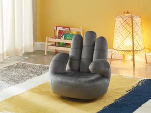 Fauteuil main CATCHY Gris - Textile - 54 x 57 x 55 cm