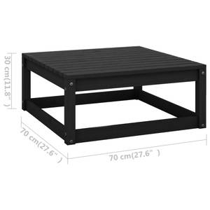 Garten-Lounge-Set (5-teilig) 3009862 Schwarz - Massivholz - Holzart/Dekor - 70 x 30 x 70 cm