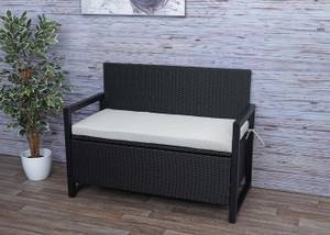 Banc en polyrotin deux places F39 Anthracite - Gris