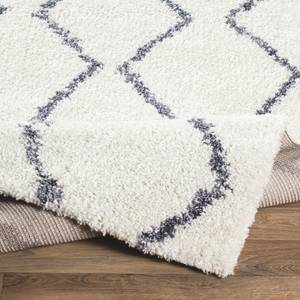 Hochflor Shaggy Teppich TOLEDO Weiß - Kunststoff - Textil - 160 x 3 x 220 cm