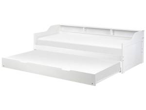 Lit gigogne EDERN Blanc - Bois massif - 105 x 66 x 204 cm