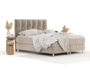 Boxspringbett Elisio Beige - Breite: 140 cm