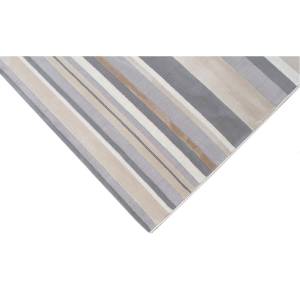 Tapis de salon moderne STRIPES Marron - Textile - 160 x 230 cm