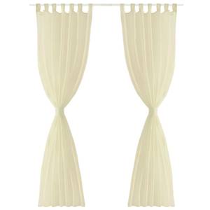 Rideau(lot de 2) 294201 Blanc crème - Hauteur : 225 cm