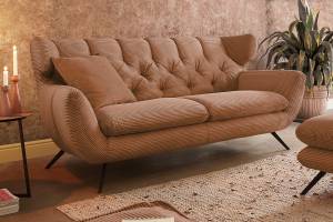 Sofa CHARME 2-Sitzer Cord Braun