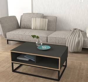 Couchtisch Dolores Anthrazit Safir Grau - Holzwerkstoff - 90 x 42 x 60 cm