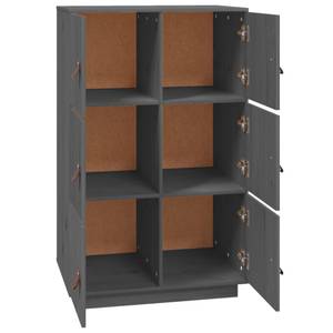 Highboard DE8033 Grau - Massivholz - 40 x 109 x 67 cm