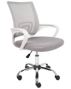 Chaise de bureau SOLID Gris - Gris lumineux - Argenté - Blanc