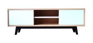 Buffet TV Vintage Marron - Bois massif - Bois/Imitation - 160 x 55 x 44 cm