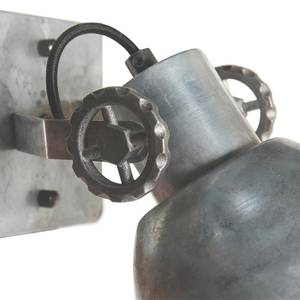 Wandleuchte Gearmetal Silber - Metall - 8 x 17 x 8 cm
