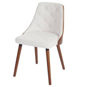 Chaise A75 (lot de 2) Imitation noyer - Blanc