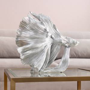 Deko Figur Betta Fish Silber - Kunststoff - 14 x 37 x 34 cm