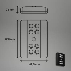 LED Unterbauleuchte Sensor, schwarz Schwarz - Kunststoff - 8 x 2 x 12 cm