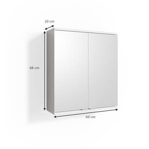 Armoire de toilette Roy blanc Blanc - Bois manufacturé - 60 x 68 x 20 cm