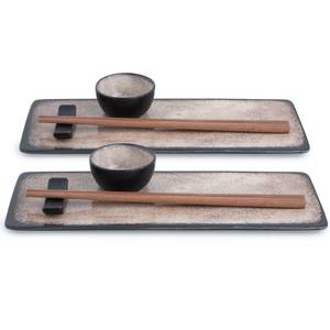 VIDA Sushi 10tlg Geschirr-Set 2 Personen Beige