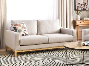 2-Sitzer Sofa SIGGARD Beige - Eiche Hell